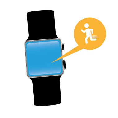 akıllı saat teknolojisi simgesi vektör illüstrasyon