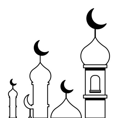 ay asılı vektör illustratio ile ramazan kareem lamba