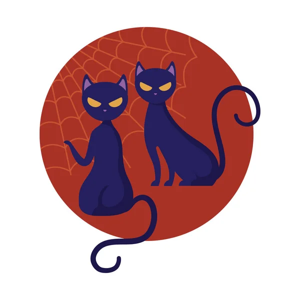 Gato felino animal de halloween — Archivo Imágenes Vectoriales