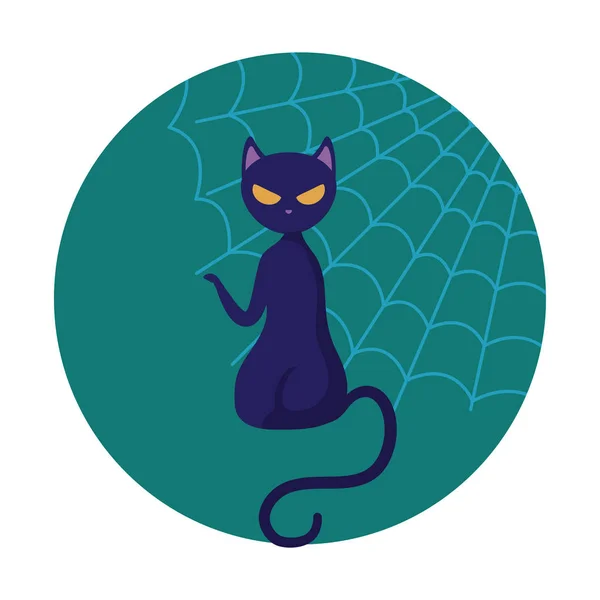 Cadılar bayramı kedi kedi hayvan — Stok Vektör