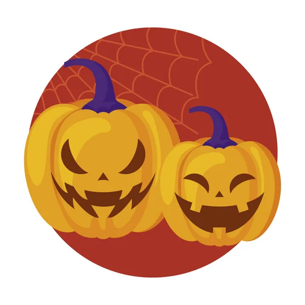 Tradiční vzhled Halloweenské dýně — Stockový vektor