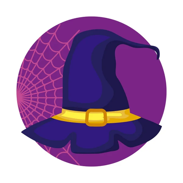 Sombrero de bruja icono de Halloween — Archivo Imágenes Vectoriales