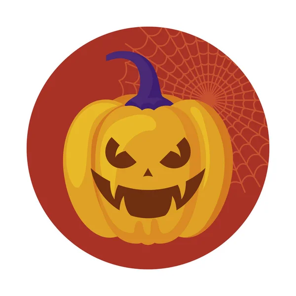 Tradiční vzhled Halloweenské dýně — Stockový vektor