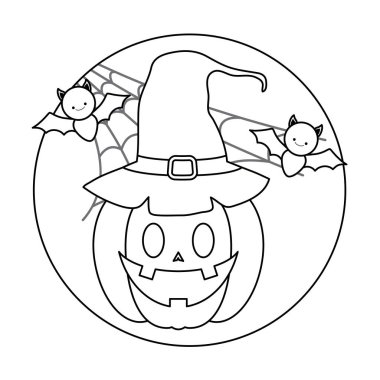 yarasatasarımı ile cadılar bayramı kabak geleneksel