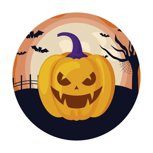 Halloween-Kürbis traditionelles Symboldesign — Stockvektor