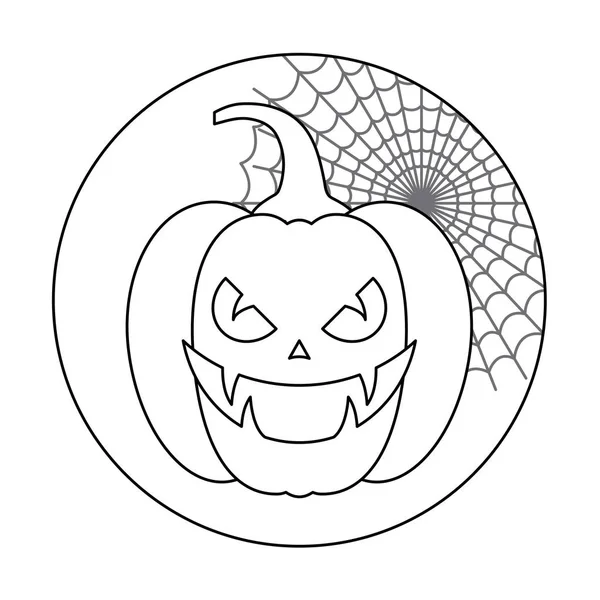 Halloween abóbora design ícone tradicional —  Vetores de Stock