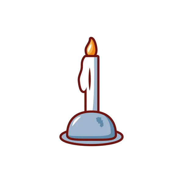 Karikatur von Kerzen auf weißem Hintergrund — Stockvektor