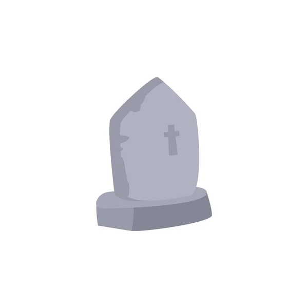 白い背景に墓地の墓石 — ストックベクタ