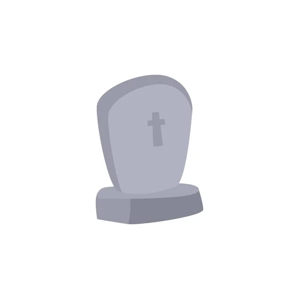 白い背景に墓地の墓石 — ストックベクタ