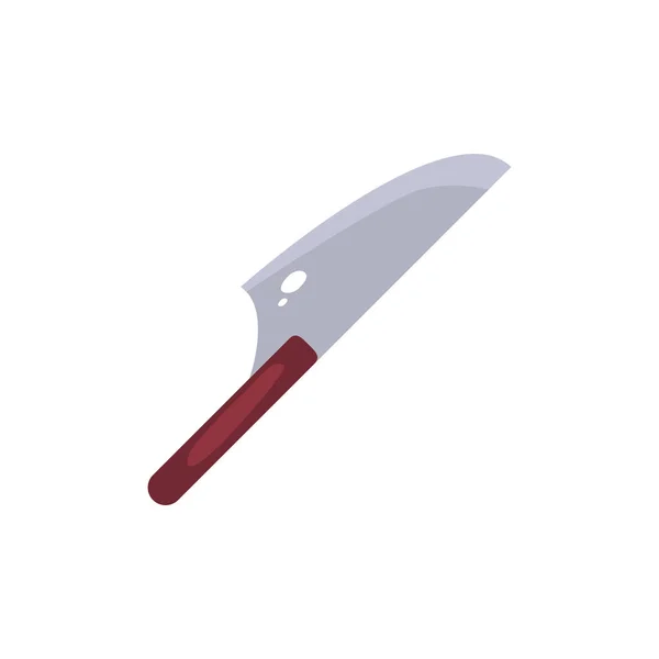 Cuchillo sobre fondo blanco — Vector de stock