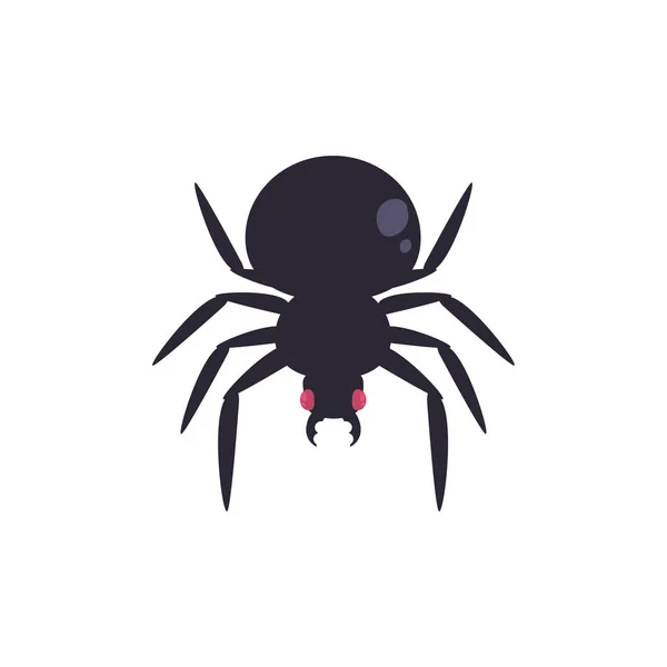 Creepy spider animal on white background — Stock Vector