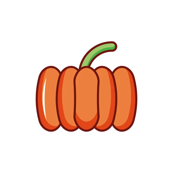 Halloween pumpkin on white background — Stock Vector