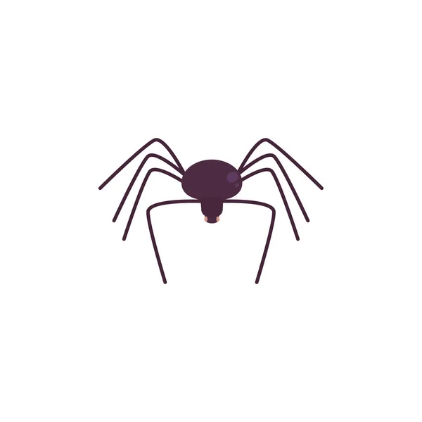 Animal aranha assustador no fundo branco — Vetor de Stock