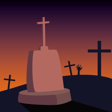 mezarlık sahnesinde mezarlık mezar taşı