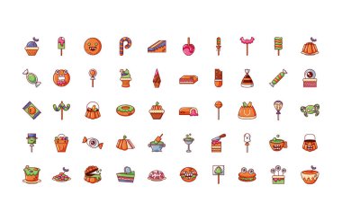 set simgeleri ile paket cadılar bayramı