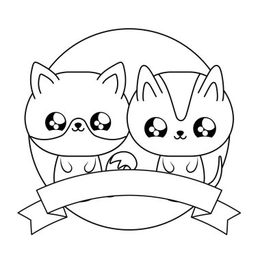 kedi hayvanlar bebek kawaii ile sevimli tilki