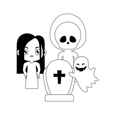 simgeleri cadılar bayramı ile gizlenmiş çocukların sahne