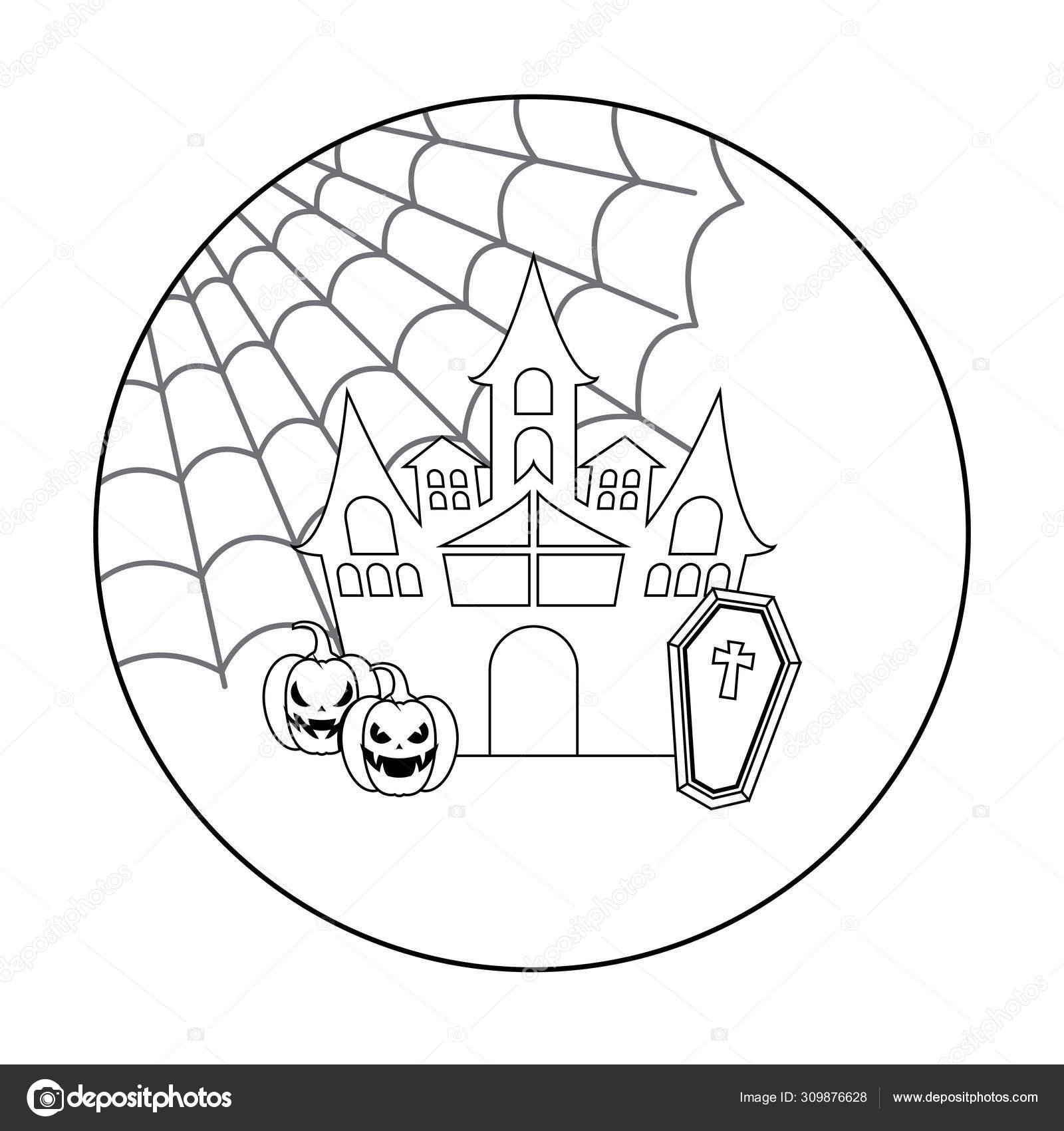 Scene De Effrayant Chateau D Halloween Image Vectorielle Par Djv C Illustration Scene De Effrayant Chateau D Halloween Image Vectorielle Par Djv C Illustration