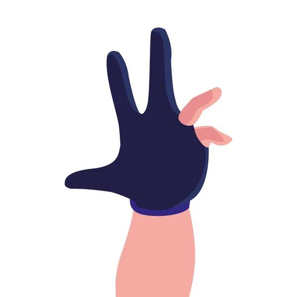 Artırılmış gerçeklik tasarımı eldiveni kullanarak el — Stok Vektör