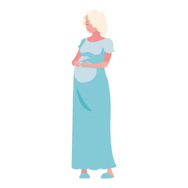 Diseño aislado vectorial mujer embarazada — Archivo Imágenes Vectoriales