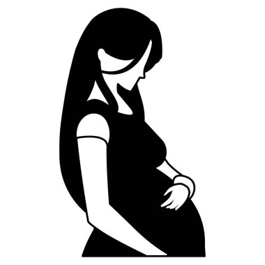 İzole hamile kadın vektör tasarımı