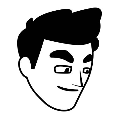 İzole adam kafası vektör tasarımı