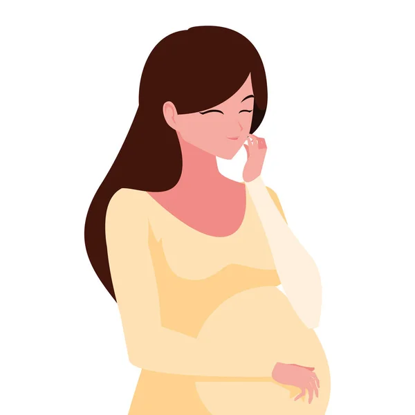 Isolated pregnant woman vector design — Stock Vector