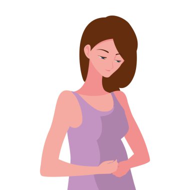 İzole hamile kadın vektör tasarımı