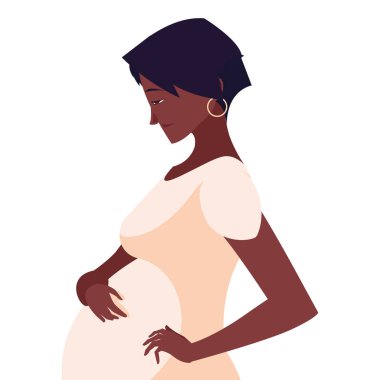 İzole hamile kadın vektör tasarımı