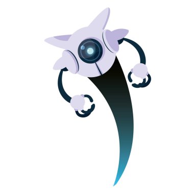 İzole teknoloji robot vektör tasarımı