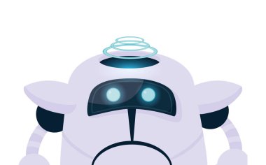 İzole teknoloji robot vektör tasarımı