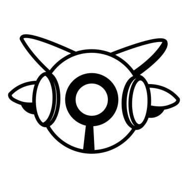 İzole teknoloji robot vektör tasarımı