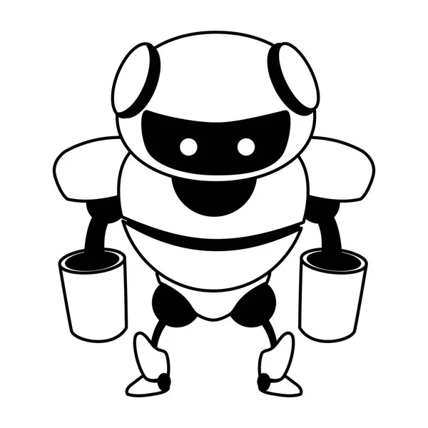 Technologie Roboter Cartoon Vektor Design — Stockvektor