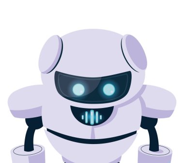İzole teknoloji robot vektör tasarımı