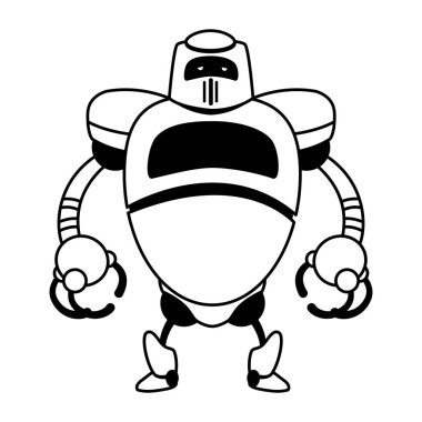 Teknoloji robot karikatür vektör tasarımı