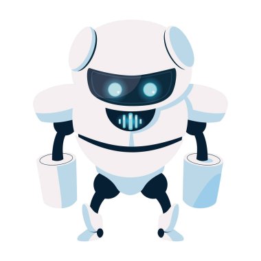 Teknoloji robot karikatür vektör tasarımı