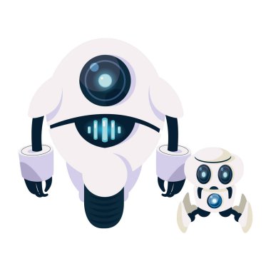 Teknoloji robotlar karikatürler vektör tasarımı