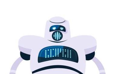 İzole teknoloji robot vektör tasarımı