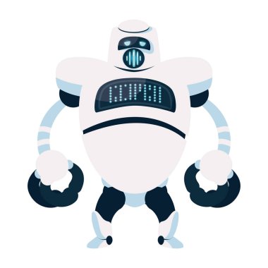 Teknoloji robot karikatür vektör tasarımı