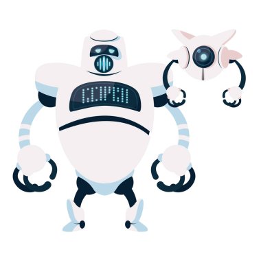 Teknoloji robotlar karikatürler vektör tasarımı
