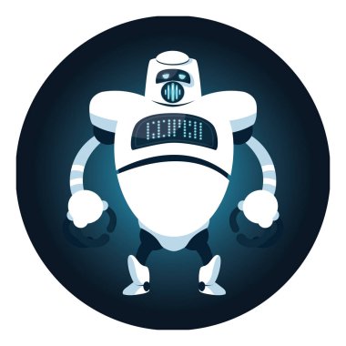 İzole teknoloji robot vektör tasarımı