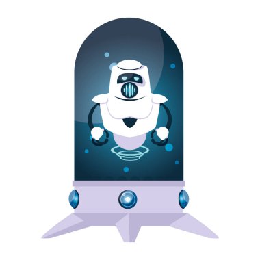İzole teknoloji robot vektör tasarımı