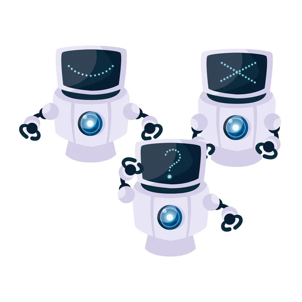 Technologie robots cartoons Vector Design — Stockvector