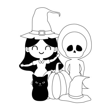 simgeler cadılar bayramı ile gizlenmiş sevimli çocuklar