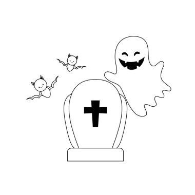 beyaz arka plan üzerinde mezarlık mezar taşı