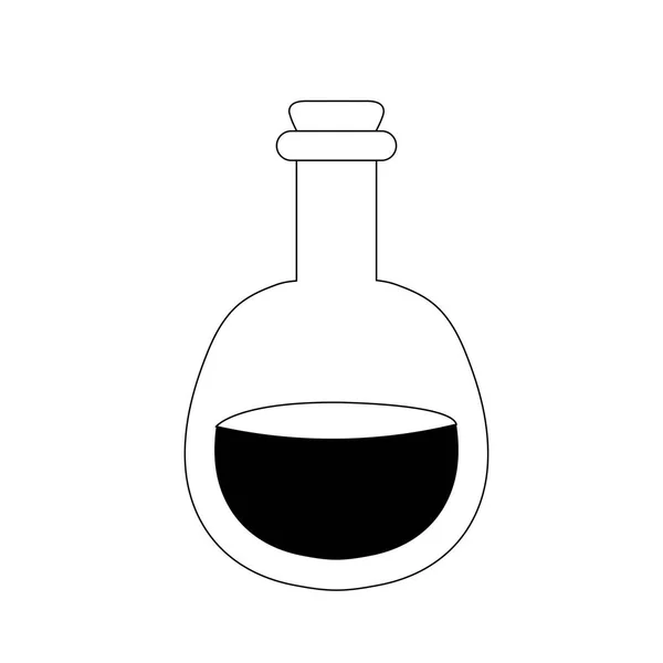 Laboratorieinstrument med bubblor på vit bakgrund — Stock vektor