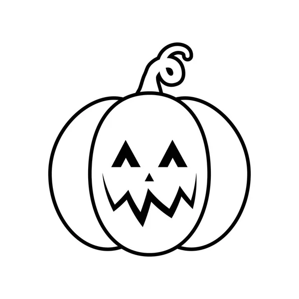 Calabaza de Halloween sobre fondo blanco — Vector de stock