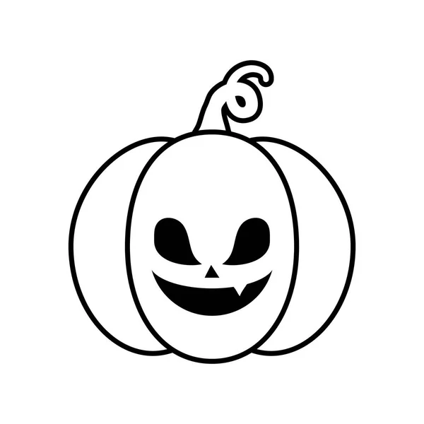 Citrouille d'Halloween sur fond blanc — Image vectorielle