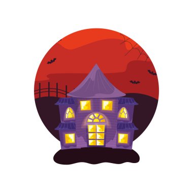 cadılar bayramı sahnesinde cadılar bayramı korku evi