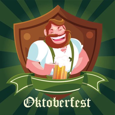 alman geleneksel elbise ve etiket oktoberfest ile adam